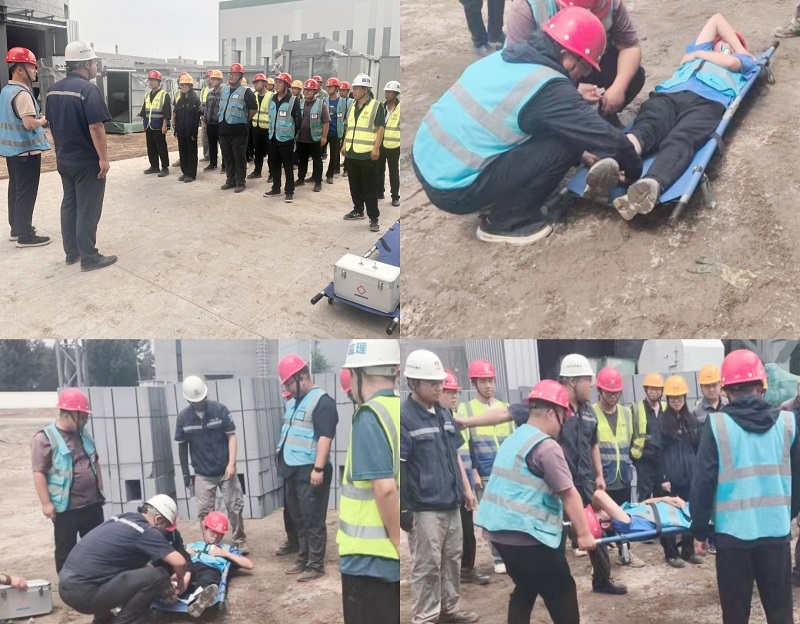 韓城昇隆公司開展物體打擊與觸電事故應急演練