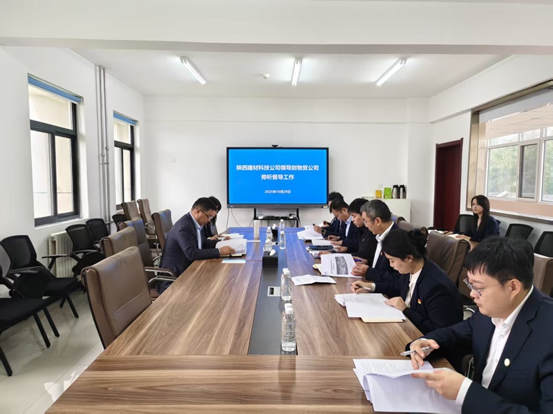 郭正亮旁聽督導物貿公司黨總支會、班子理論學習